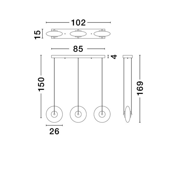 LED Полилей BALLET 9416945 NovaLuce 24W 3000K Triac Dimmable | Osvetlenieto.bg