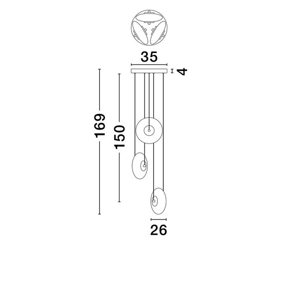 LED Полилей BALLET 9416946 NovaLuce 24W 3000K Triac Dimmable | Osvetlenieto.bg