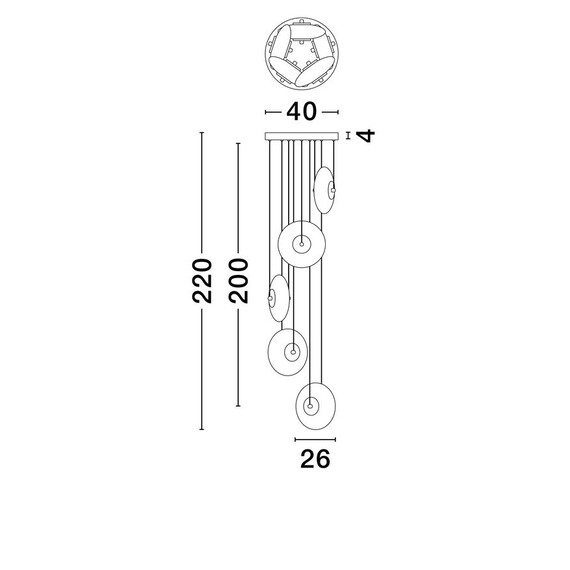 LED Полилей BALLET 9416947 NovaLuce 40W 3000K Triac Dimmable | Osvetlenieto.bg