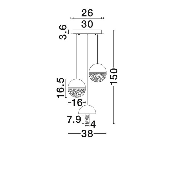 LED Полилей DORIN 9214186 NovaLuce 18W 3000K Triac Dimmable | Osvetlenieto.bg