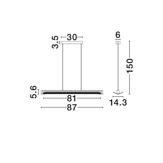 LED Полилей EMERY 9214230 NovaLuce 20W 3000K Triac Dimmable | Osvetlenieto.bg