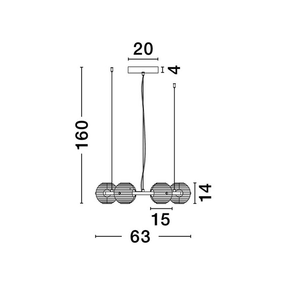 LED Полилей LAS 9009135 NovaLuce 60W 3000K Triac Dimmable | Osvetlenieto.bg