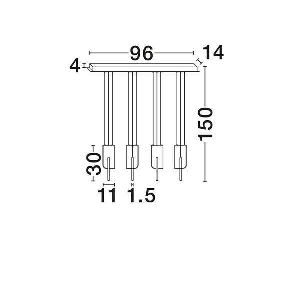 LED Полилей TOTEM 9214218 NovaLuce 36W 3000K Triac Dimmable | Osvetlenieto.bg