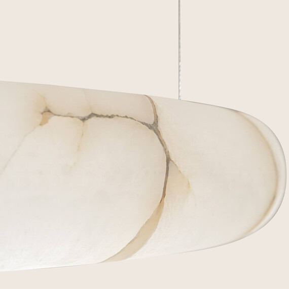 LED Полилей Zambelis 2543 ROUND PENDANT LED LIGHT 35W 3000K TRIAC ALABASTER - BRASS Dimmable Triac | Osvetlenieto.bg