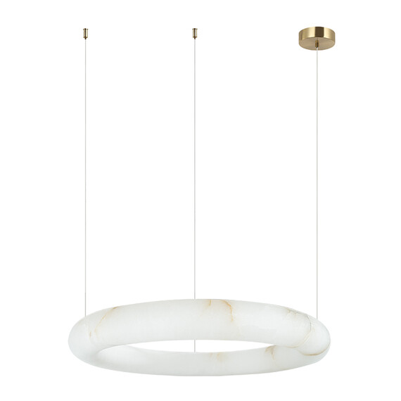 LED Полилей Zambelis 2543 ROUND PENDANT LED LIGHT 35W 3000K TRIAC ALABASTER - BRASS Dimmable Triac | Osvetlenieto.bg
