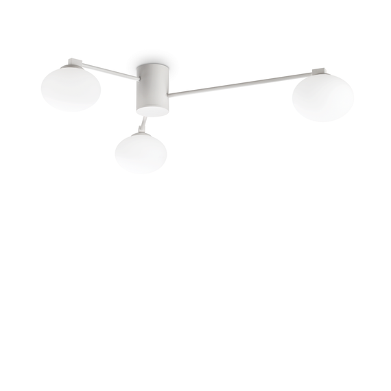 Плафон HERMES PL3 D90 BIANCO 322674 Ideal Lux 3xG9 | Osvetlenieto.bg