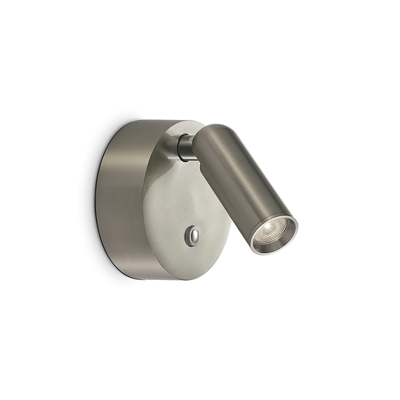 LED Аплик BEAN AP ROUND RECHARGEABLE NICKEL 364810 Ideal Lux | Osvetlenieto.bg