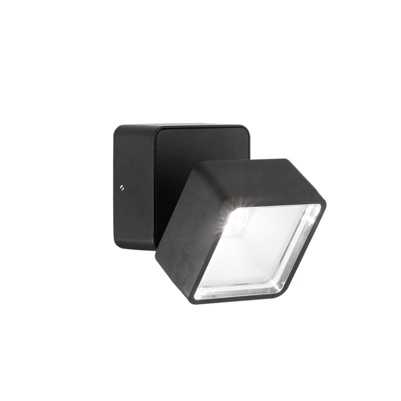 LED Фасаден аплик OMEGA AP SQUARE NERO 4000K 285535 Ideal Lux  IP54 | Osvetlenieto.bg
