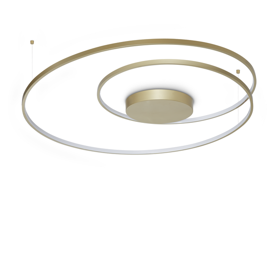 LED Плафон OZ PL D100 ON-OFF OTTONE 3000K 365022 Ideal Lux | Osvetlenieto.bg