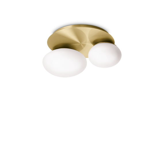 Плафон NINFEA PL2 OTTONE 293653 Ideal Lux 2xGX53 | Osvetlenieto.bg
