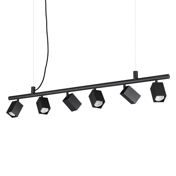 Полилей DYNAMITE SP6 SQUARE NERO 371412 Ideal Lux 6xGU10 | Osvetlenieto.bg