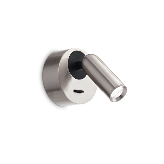 LED Аплик BEAN AP ROUND NICKEL 260631 Ideal Lux | Osvetlenieto.bg