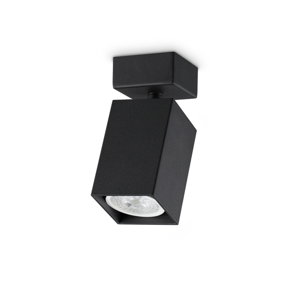 Спот DYNAMITE AP1 SQUARE NERO 371191 Ideal Lux 1xGU10 | Osvetlenieto.bg
