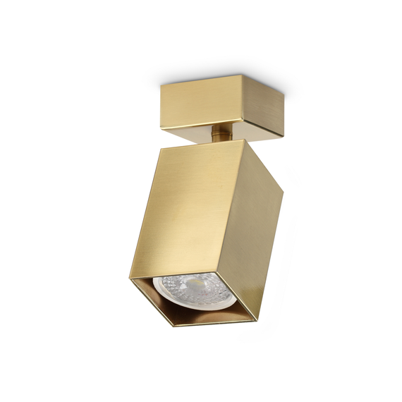 Спот DYNAMITE AP1 SQUARE OTTONE 371214 Ideal Lux 1xGU10 | Osvetlenieto.bg