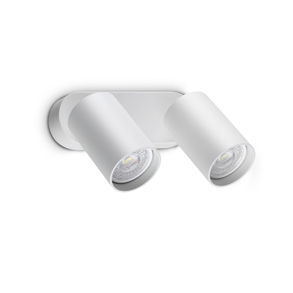 Спот DYNAMITE AP2 ROUND BIANCO 367378 Ideal Lux 2xGU10 | Osvetlenieto.bg