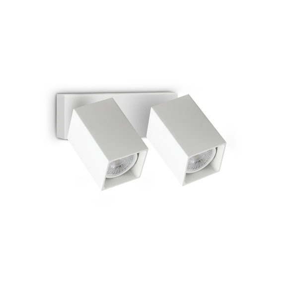 Спот DYNAMITE AP2 SQUARE BIANCO 371221 Ideal Lux 2xGU10 | Osvetlenieto.bg