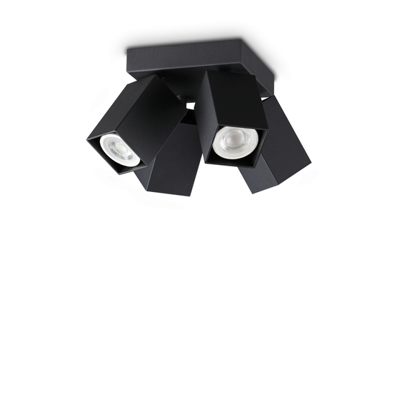 Спот DYNAMITE PL4 SQUARE NERO 371313 Ideal Lux 4xGU10 | Osvetlenieto.bg
