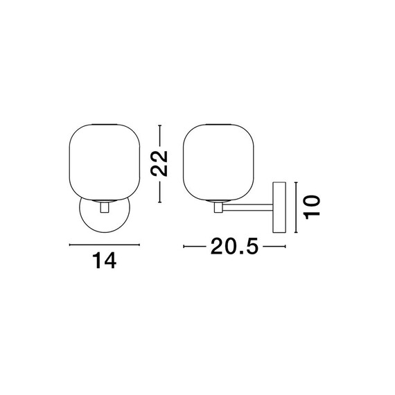 LED Аплик AELIA 9009145 NovaLuce 3W 3000K | Osvetlenieto.bg