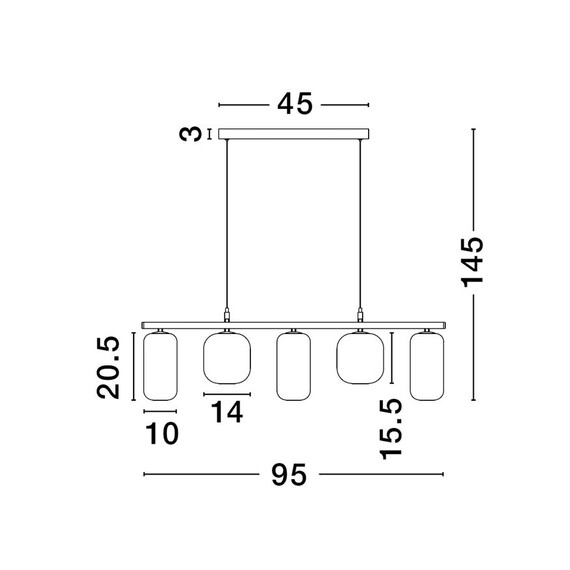 LED Полилей AELIA 9009142 NovaLuce 19W 3000K Triac Dimmable | Osvetlenieto.bg