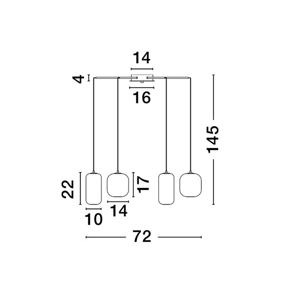 LED Полилей AELIA 9009143 NovaLuce 25W 3000K Triac Dimmable | Osvetlenieto.bg