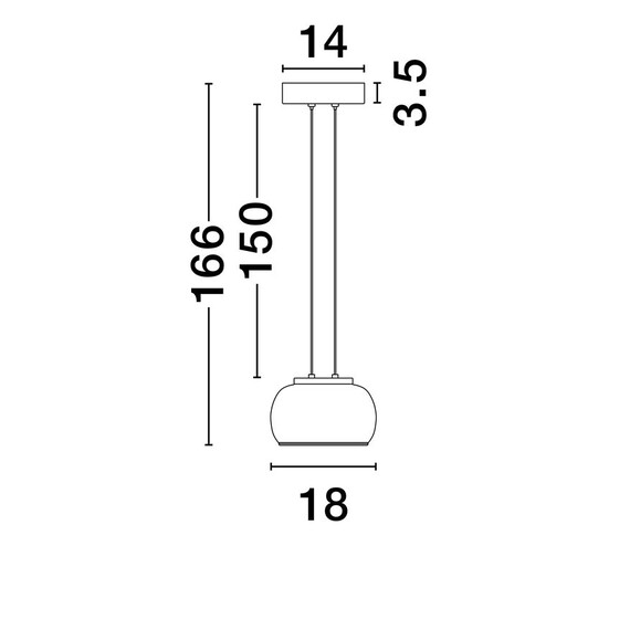 LED Полилей BIOS 9416954 NovaLuce 9W 3000K Triac Dimmable | Osvetlenieto.bg