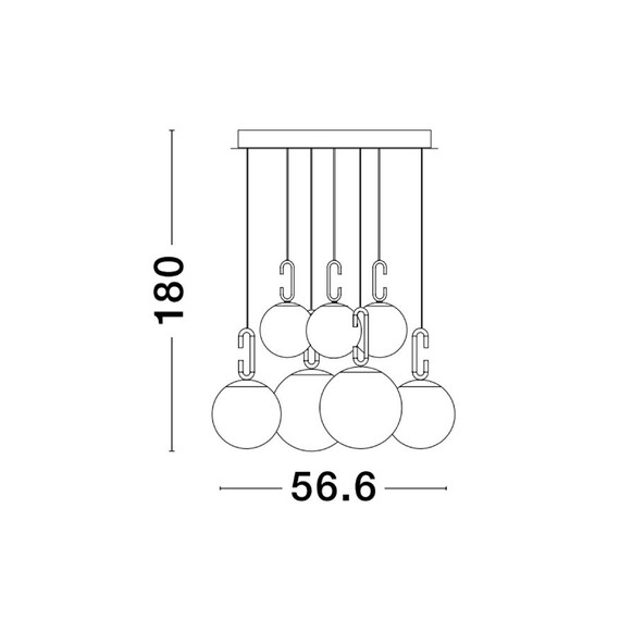 LED Полилей HOOK 9695221 NovaLuce 52W 3000K | Osvetlenieto.bg