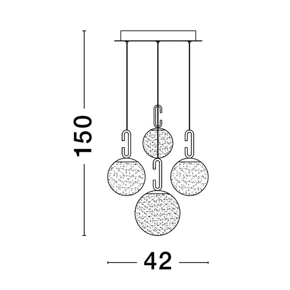 LED Полилей HOOK 9695222 NovaLuce 30W 3000K Triac Dimmable | Osvetlenieto.bg