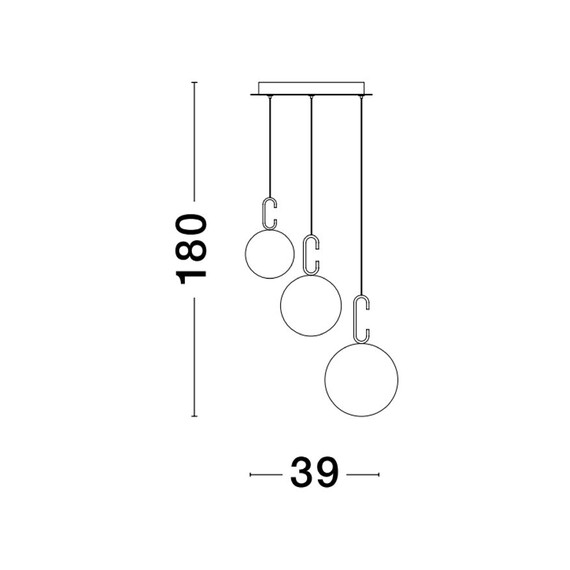 LED Полилей HOOK 9695223 NovaLuce 26W 3000K | Osvetlenieto.bg