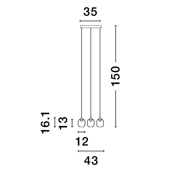 LED Полилей KITA 9236207 NovaLuce 28W 3000K Triac Dimmable | Osvetlenieto.bg