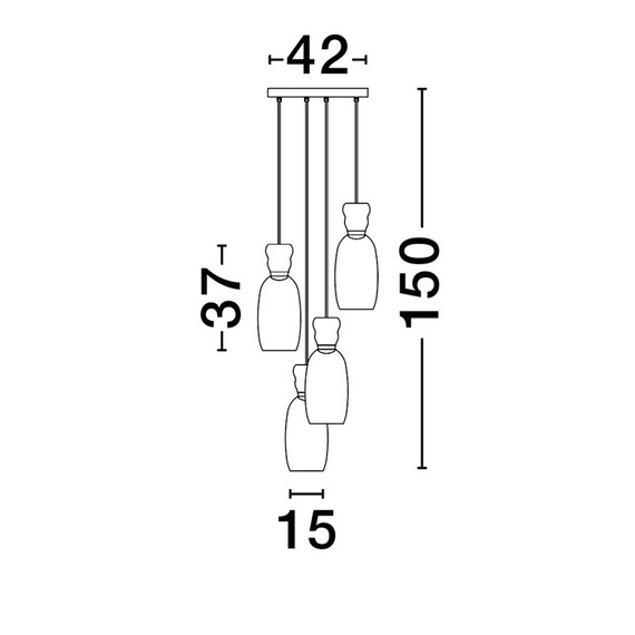 LED Полилей PLUMA 9030549 NovaLuce 20W 3000K | Osvetlenieto.bg