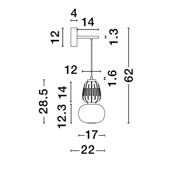 LED Аплик MOVIL 9030540 NovaLuce 18W 3000K Triac Dimmable | Osvetlenieto.bg