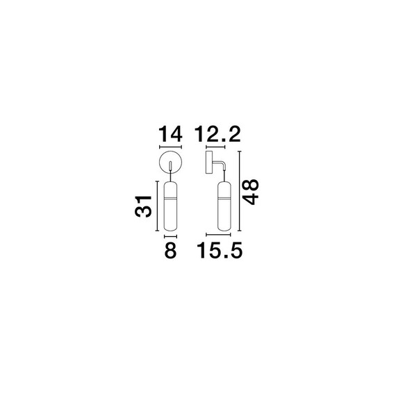 LED Аплик NORMA 9009268 NovaLuce 7W 3000K Triac Dimmable | Osvetlenieto.bg