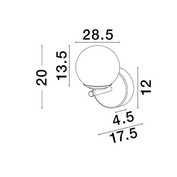 LED Аплик NUVOLE 9061439 NovaLuce 8W 3000K | Osvetlenieto.bg