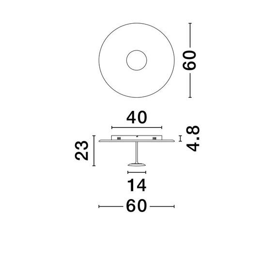 LED Плафон NIMA 9248181 NovaLuce 30W 3000K Triac Dimmable | Osvetlenieto.bg