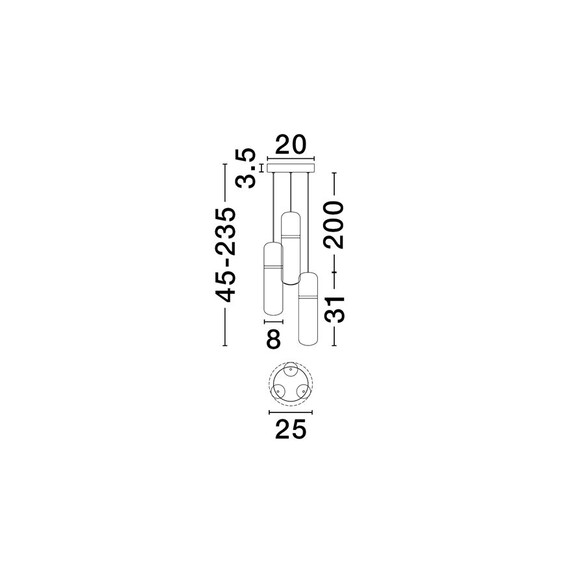 LED Полилей NORMA 9009265 NovaLuce 21W 3000K Triac Dimmable | Osvetlenieto.bg