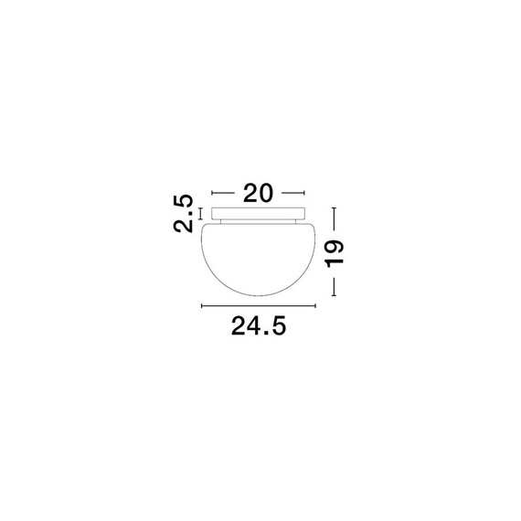 Плафон EBONY 9236502 NovaLuce 1xE27 | Osvetlenieto.bg
