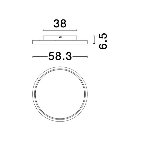 LED Плафон CHET 9030653 NovaLuce 30W 2700K-5000K Triac Dimmable CCT Inside RGB Outside | Osvetlenieto.bg