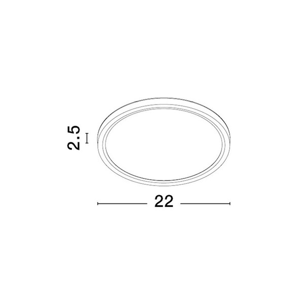 LED Плафон DIXIE 9060186 NovaLuce 18W CCT 3000K-6500K | Osvetlenieto.bg