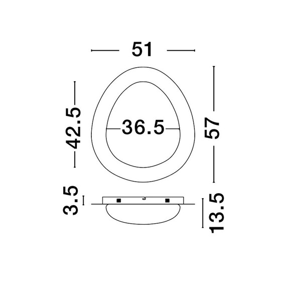 LED Плафон NIMBUS 9030647 NovaLuce 29W 3000K Triac Dimmable | Osvetlenieto.bg