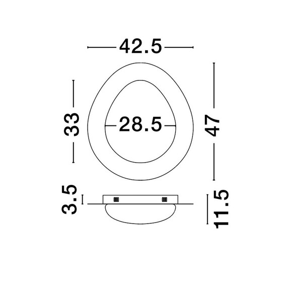 LED Плафон NIMBUS 9030648 NovaLuce 21W 3000K Triac Dimmable | Osvetlenieto.bg