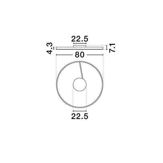 LED Плафон SIENA 9190864 NovaLuce 57W CCT 2700K-4000K Triac Dimmable | Osvetlenieto.bg
