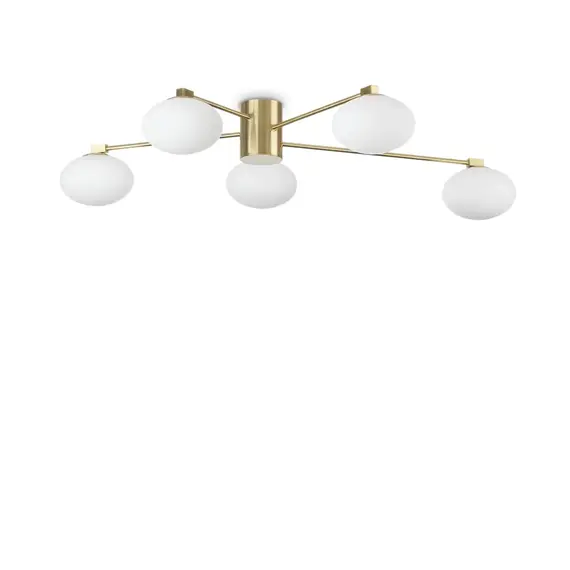 Плафон HERMES PL5 D90 OTTONE 288277 Ideal Lux 5xG9 | Osvetlenieto.bg