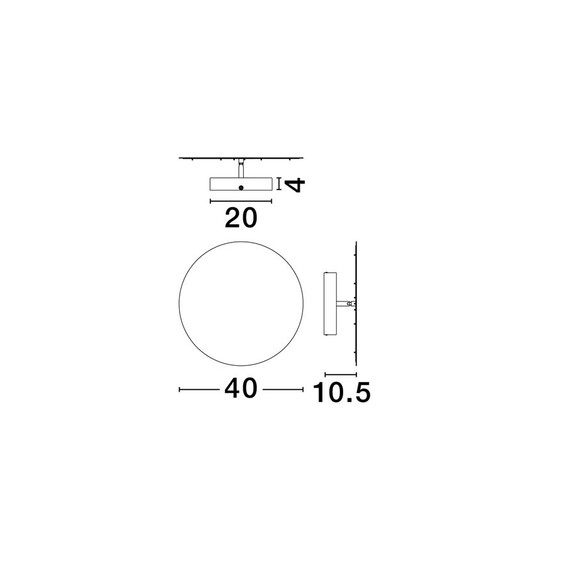 LED Аплик ALIDA 9580603 NovaLuce 42W 2700K Triac Dimmable | Osvetlenieto.bg