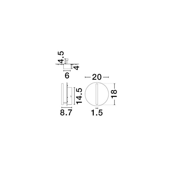 LED Аплик NALU 9580580 NovaLuce 15W 2700K Triac Dimmable | Osvetlenieto.bg