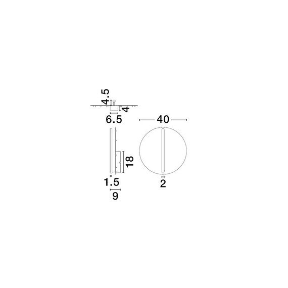 LED Аплик NALU 9580582 NovaLuce 28W 2700K Triac Dimmable | Osvetlenieto.bg