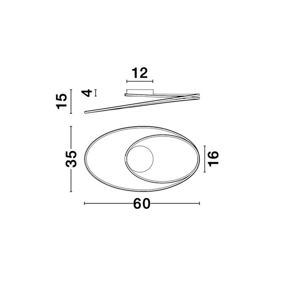 LED Плафон VIARREGIO 8101204 NovaLuce 28W 3000K | Osvetlenieto.bg