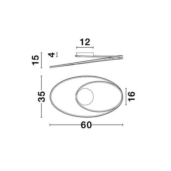 LED Плафон VIARREGIO 9500710 NovaLuce 28W 3000K | Osvetlenieto.bg