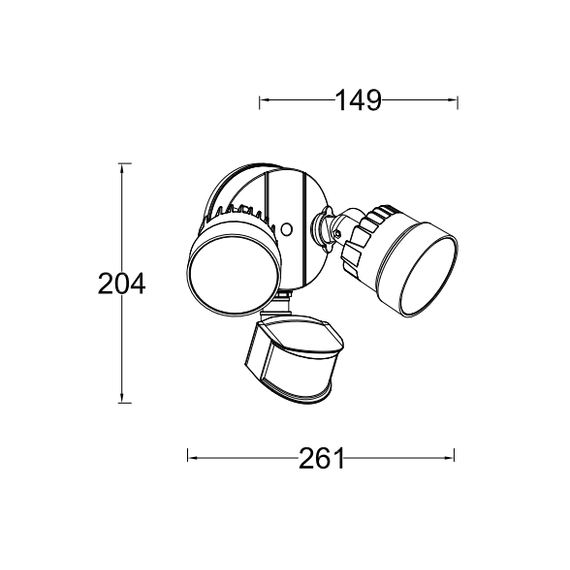 Външна лампа SHRIMP PIR сензор Lutec LED 12W IP54 7622104330 | Osvetlenieto.bg