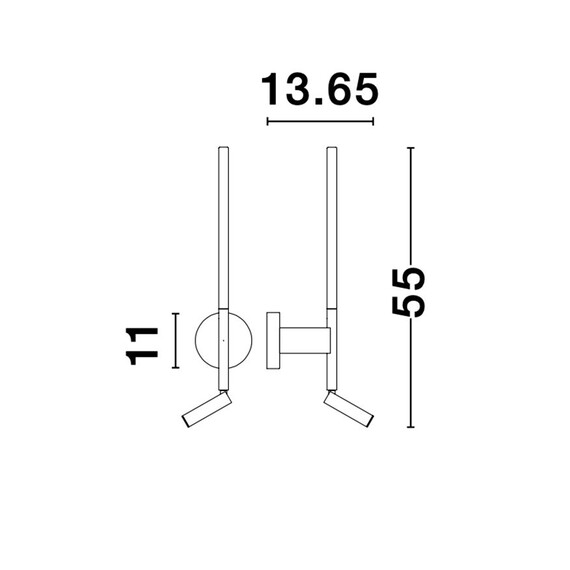 LED Аплик HANDY 9182811 NovaLuce 6+3W 3000K | Osvetlenieto.bg