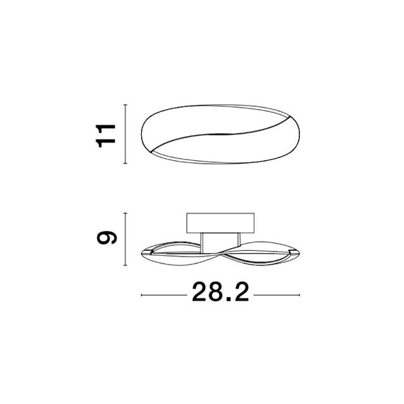 LED Аплик INFINITY 9695229 NovaLuce 6W 3000K | Osvetlenieto.bg